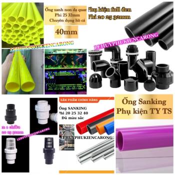 Ống SanKing  và TS Đủ Màu Và Phụ Kiện Giá Rẻ Cho Anh Dùng, Tất Cả Trong Một Màu Trắng Và Đen Phi 20 25 32mm Cho Hồ Cá