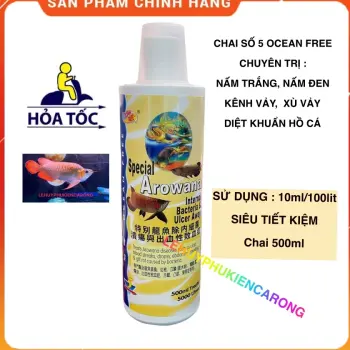 Chai số 5 OCEAN FREE Diệt Khuẩn Cho Cá Rồng Chai 500ml Hàng Chính Hãng