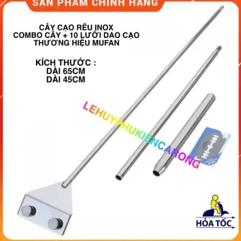 Cây Cạo Rêu Inox Mufan Kích Thước 46cm 65cm - Cạo Rêu Cho Bể Cá Cảnh, Thuỷ Sinh