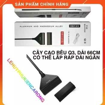 Cạo Rêu Bể Cá Inox Có Thể Lắp Ráp Ngắn Dài Kích Thước Tối Đa 66cm Chính Hãng QANVEE Q3, Tặng Kèm 10 Lưỡi Cạo Chuyên Dụng