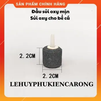 Cục sủi Oxy Bể Cá Màu Xám Nhiều Kích Cỡ, Đầu Sủi Oxy Siêu Mịn Cho Hồ Cá  4.7