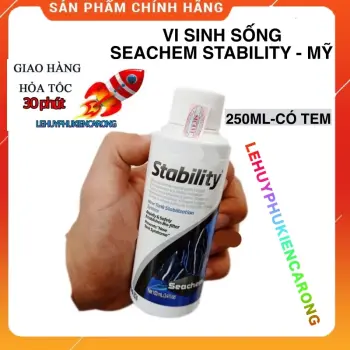 Vi Sinh Bể Cá Seachem Stability, Vi Sinh Sống Chính Hãng Mỹ Hàng Có Tem Chai 250ml