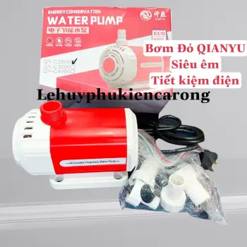 Bơm Bể Cá QIANYU Tiết Kiệm Điện Thiết Kế Trắng Đỏ Sang Trọng Đủ Kích Thước