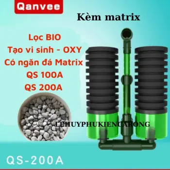 Lọc Bio Đôi QS-100A / QS-200A (Kèm Matrix) - Lọc Chuyên Dụng Cho Hồ Cá Nhỏ