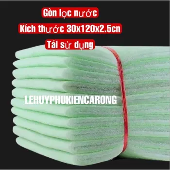 Bông Lọc Xanh Có Thế Tải Sử Dụng Cao Cấp Cho Bể Cá, Hồ Cá Kích Thước 30x120x2.5cm
