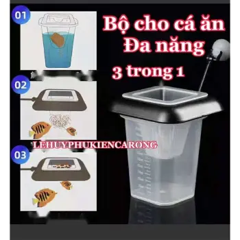Bộ Phụ Kiện Cho Cá Ăn Đa Năng | Vòng Ăn 3 in 1 Cho Cá Cảnh Thuỷ Sinh