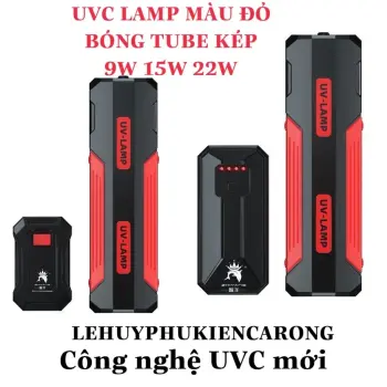 Đèn UV LAMP Màu Đỏ Công Nghệ UVC TUBE Bóng Đôi Mới Nhất Bể Cá Tích Hợp Vỏ Bọc 9w 15w 22w
