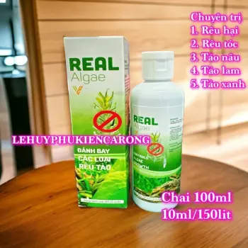 REAL ALGAE - Chuyên Xử Lý Các Loại Tảo và Rêu Hại, Nước Xanh cho Hồ Cá Cảnh Chai 100ml