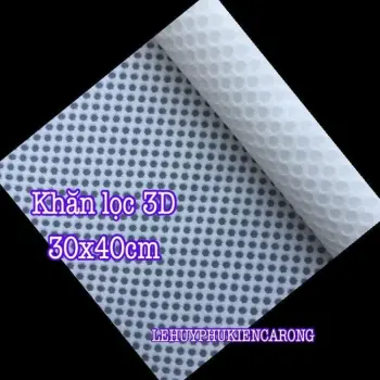 Khăn Lọc 3D Bể Cá, Thoát Nước Tốt Tách Phân Hồ Cá Kích Thước 30x40cm