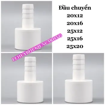 Đầu Chuyển Ống Màu Trắng Phi 20x12 20x16 25x12 25x16 25x20 Giành Cho Hồ Cá