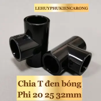 Chia T Màu Đen Bóng Phi 20 25 32mm Chuyên Dùng Cho Bể Cá