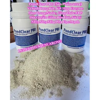 PondClear PRO Vi Sinh Dạng Bột, Kết Hợp Enzyme Làm Trong Nước, Giảm Rêu Hại, Xử Lý NH3 NO3 NH4 PO4 Cực Mạnh Cho Hồ Cá