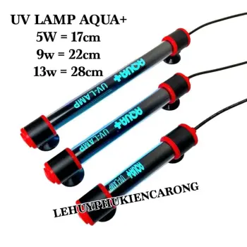 Đèn UV MINI AQUA+ Nhỏ Gọn Cải Tiến Mới Diệt Tảo Hạn Chế Rêu Công Suất 5w 9w 13w Giành Cho Bể Cá
