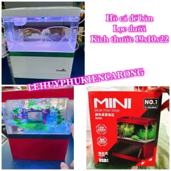 Hồ Cá Mini Fish Tank Để Bàn Làm Việc, Bàn Học