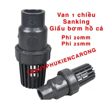 Van 1 Chiều SanKing Giấu Bơm Hồ Cá Cho Lọc Tràn Trên Ống Phi 20mm 25mm 32mm