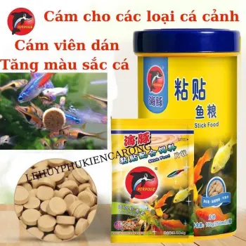 Cám Viên Và Cám Dán PORPOISE Giúp Tăng Màu - Thức Ăn Dán Kính Cho Cá Thủy Sinh, Cá 7 Màu, Cá Neon