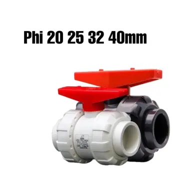 Van Bi Rắc Co SANKING Màu Đen Và Trắng Tay Cầm Đỏ Phi 20 25 32 40mm