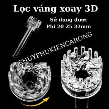 Đầu Lọc Váng Xoay, Siêu Xoay Acrylic Phi 16mm, Phi 20mm Phụ Kiện Hồ Cá