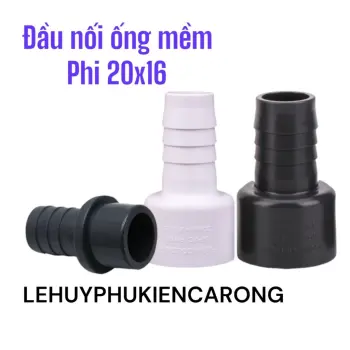 Đầu Chuyển Ống Mềm 16x20 Màu Đen Xám