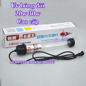 Đèn UV Diệt Tảo, Diệt Khuẩn Bóng Đôi Công Suất 20w 30w Hàng Cao Cấp Giành Cho Hồ Cá