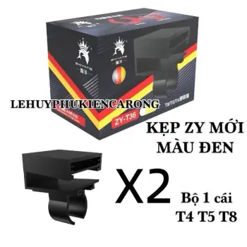 Kẹp Đèn Hồ Cá ZY Màu Đen Mẫu Mới Kẹp Bóng T4 T5 T8 Bộ 2 Cái Giành Cho Hồ Cá