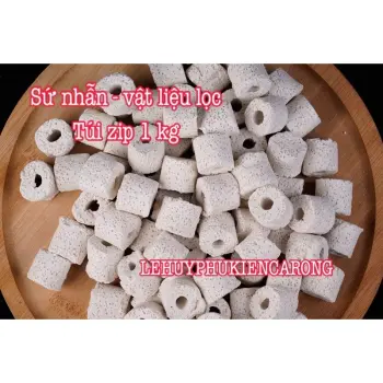 Sứ Nhẫn Trắng Bao Chia 1Kg Vật Liệu Lọc Bể Cá