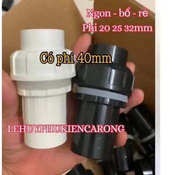 Rắc Co Ren Trong Ngoài Màu Trắng Và Đen Phi 20 25 32 40mm Chuyên Dùng Cho Hồ Cá