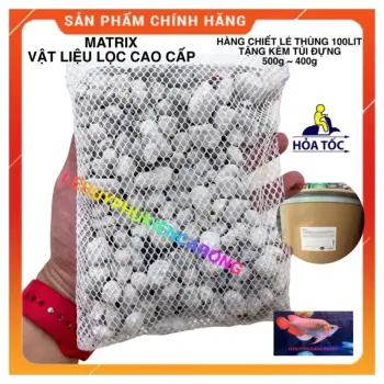 Đá Matrix Seachem Vật Liệu Lọc Bể Cá Hộp 1 Lít + Tặng Kèm Túi VLL