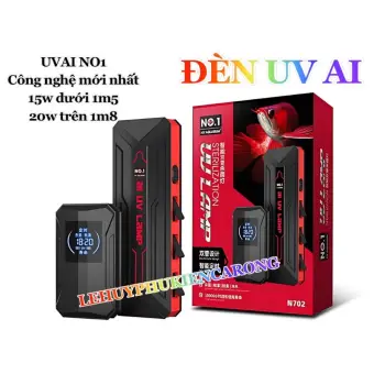 Đèn UV AI NO1 - UVC QIANHU Công Nghệ AI Sử Dụng Ống Kép Loại Bỏ 99% Vi Khuẩn Gây Hại Cho Hồ Cá