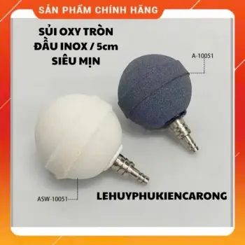 Sủi Oxy Tròn Đầu Thép Siêu Mịn Hàng Cao Cấp Kích Thước 5cm - Dây Sủi Oxy 5 Li Chống Gập Cho Hồ Cá