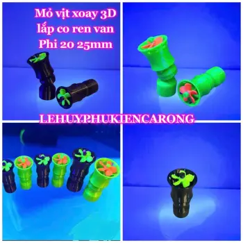 Đầu Thổi Mỏ Vịt 3D Có Cánh Quat Xoay Phi 20 25mm Lắp Vào Co Ren Van Khóa Giành Cho Hồ Cá