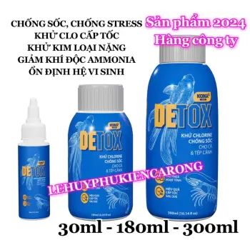 DETOX KOIKA Vừa Ra Sản Phẩm Mới 2024 Chống Sốc Giảm Stress Khử Clo Giảm NH3, Kim Loại Nặng Ổn Định Vi Sinh Cho Bể Cá