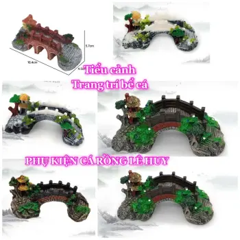 Tiểu Cảnh Cây Cầu Trang Trí Hồ Cá Của Bạn Cực Xinh Đủ Kích Thước Cho Bể Cá