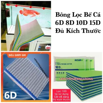 Bông lọc bể cá 6D 8D 10D 15D (loại I) - Thảm lọc bể cá cảnh - Mút lọc thô hồ cá