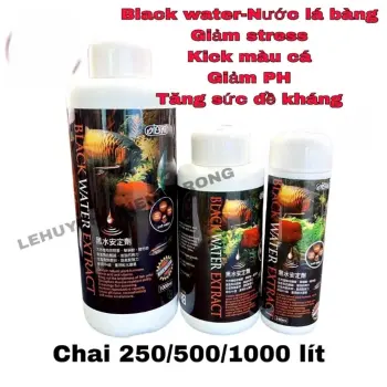 Nước Lá Bàng - Black Water Giảm PH Và Độ Cứng Của Nước, Tăng Sức Đề Kháng Của Cá Chai 240ml 500ml 1000ml + Tặng Kèm Ly