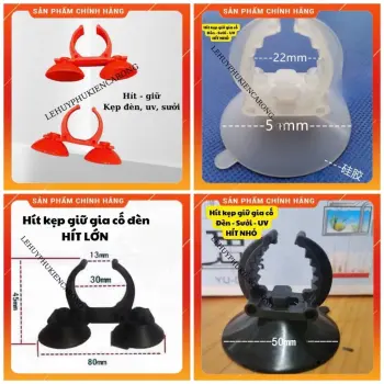 Hít Kẹp Giữ Đèn, Sưởi, UV Cho Nhiều Thiết Bị Giá 1 Cặp 2 Cái Giành Cho Hồ Cá