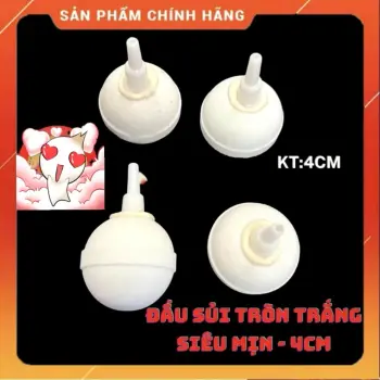 Đầu Sủi Tròn Oxy Siêu Mịn Màu Trắng Kích Thước 4cm