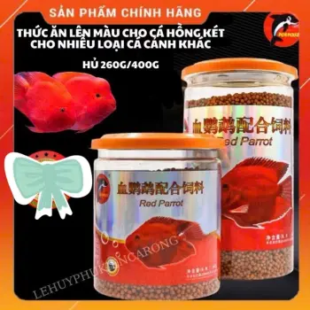 Cám Cho Cá Hồng Két, Các Loại Cá Phụ Kiện Giúp Lên Màu Tốt Hủ 260g 400g