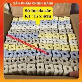 Sứ Thanh Lọc Nước Đa Sắc - Sứ Thanh Tứ Sắc - Sứ Thanh Màu Lọc Nước Hồ Cá Kích Thước 15x4cm