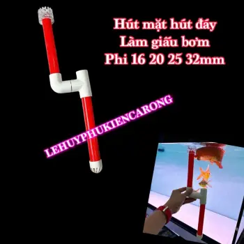 Bộ Hút Mặt Hút Đáy Màu Đỏ Trắng Phi 20 25 32mm Giành Cho Bể Cá