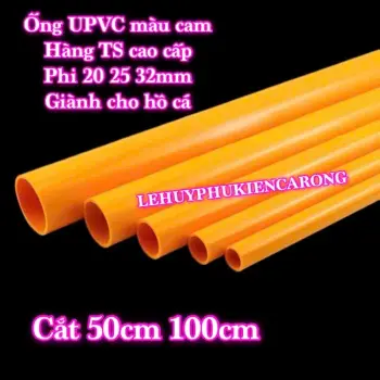 Ống Bể Cá Màu Cam Đỏ Đen Bóng Màu Tím UPVC TS (Có Hỏa Tốc) Chuyên Dụng Cho Hồ Cá 20mm 25mm 32mm
