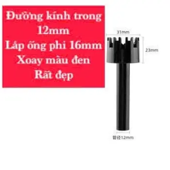 ĐẦU XOAY 3D SIÊU XOÁY MÀU ĐEN VÀ XÁM LẮP PHI 16 21 25 27 32 34MM GIÀNH CHO HỒ CÁ