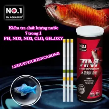 Bộ Kiểm Tra Chất Lượng Nước NO1 7 Trong 1 (Hộp 50 Que) Giành Cho Bể Cá