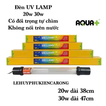 Đèn UV diệt tảo - diệt khuẩn Aqua Plus 20W 30W Có Cục Đối Trọng Tự Chìm UV Giành Cho Bể Cá