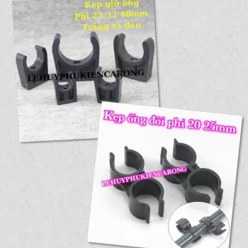 Kẹp Giữ Ống Nước Màu Đen Phi 25 32 40mm Giành Cho Hồ Cá