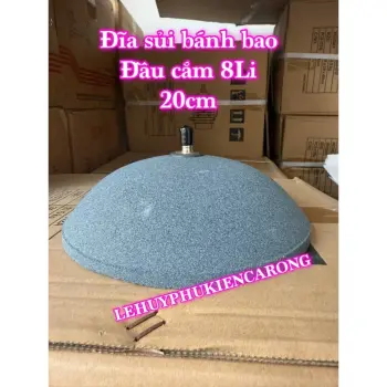 Đĩa Sủi Bánh Bao Đầu INOX Cắm Dây OXY 8Li To 20cm Giành Cho Bể Cá Lớn, Cá Koi