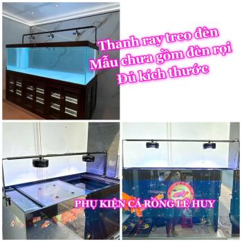 Thanh Ray Kéo Ngắn Dài Bằng Hợp Kim Nhôm Treo Đèn Rọi Hồ Cá (Giá Chưa Bao Gồm Đèn)