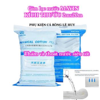 Bông Gòn Lọc Trắng MAYIN 2m x 30cm - Lọc Giữ Cặn Bẩn Siêu Sạch Cho Thể Cắt Gọn Giành Cho Bể Cá